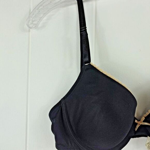 Maidenform Womens Black Padded Bra with Lace & Bow Detail Size 34B - Picture 10 of 10